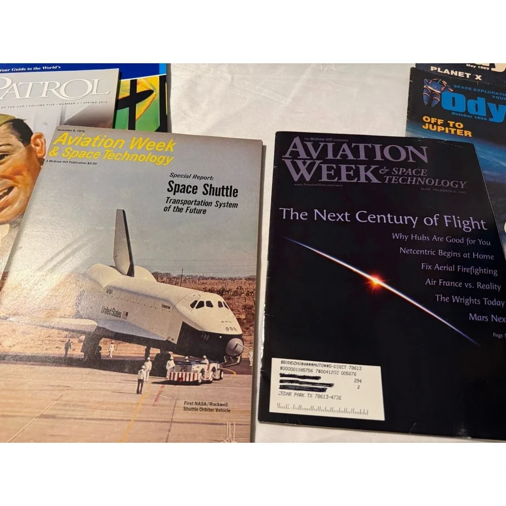 Vintage NASA Space Shuttle Aviation Magazines Lot 8 Astronomy Odyssey 1976-2013